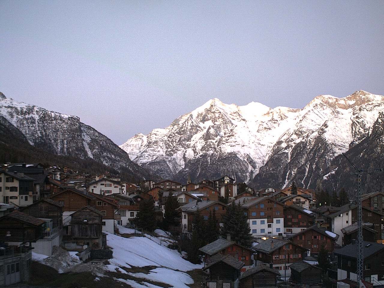 Archiv Foto Webcam Grächen: Ferienwohnungen Soldanella