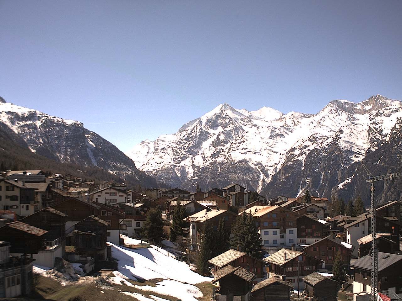 Archiv Foto Webcam Grächen: Ferienwohnungen Soldanella