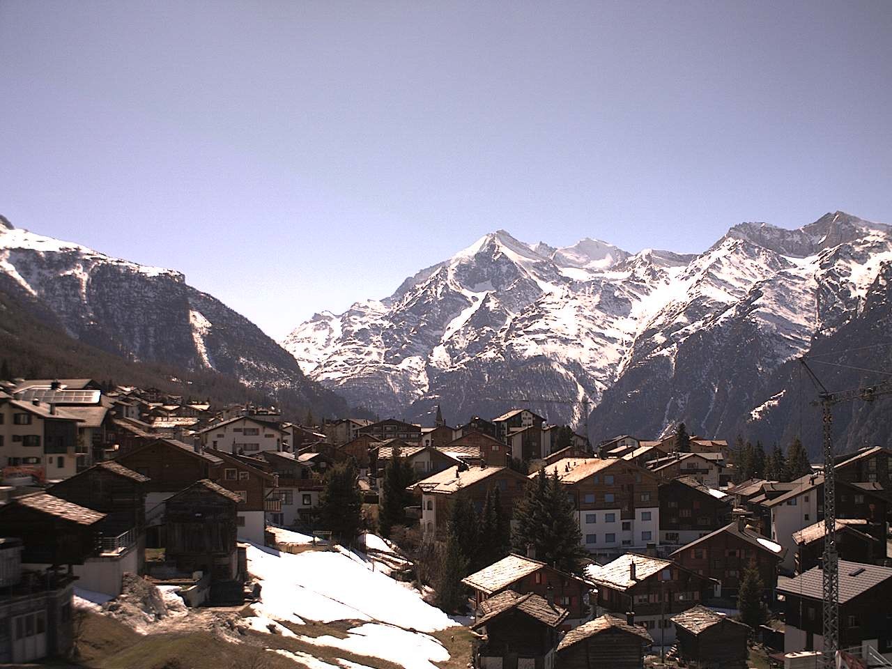 Archiv Foto Webcam Grächen: Ferienwohnungen Soldanella