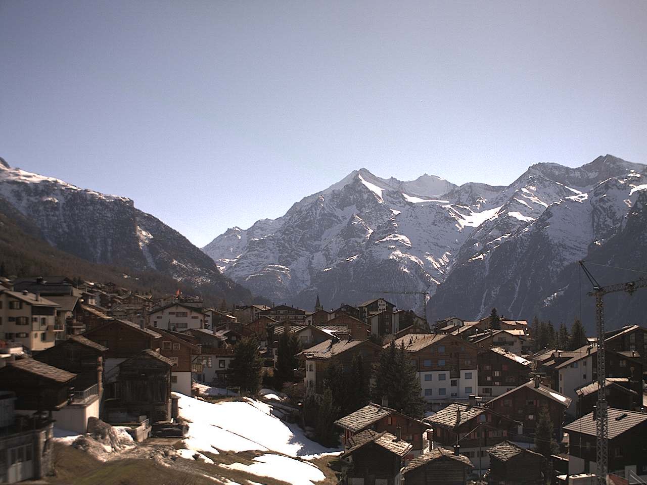 Archiv Foto Webcam Grächen: Ferienwohnungen Soldanella