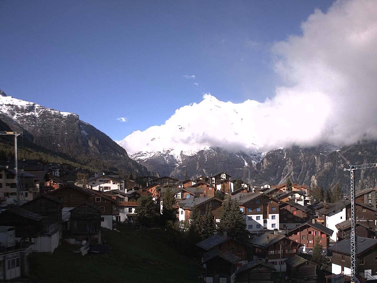 Archiv Foto Webcam Grächen: Ferienwohnungen Soldanella