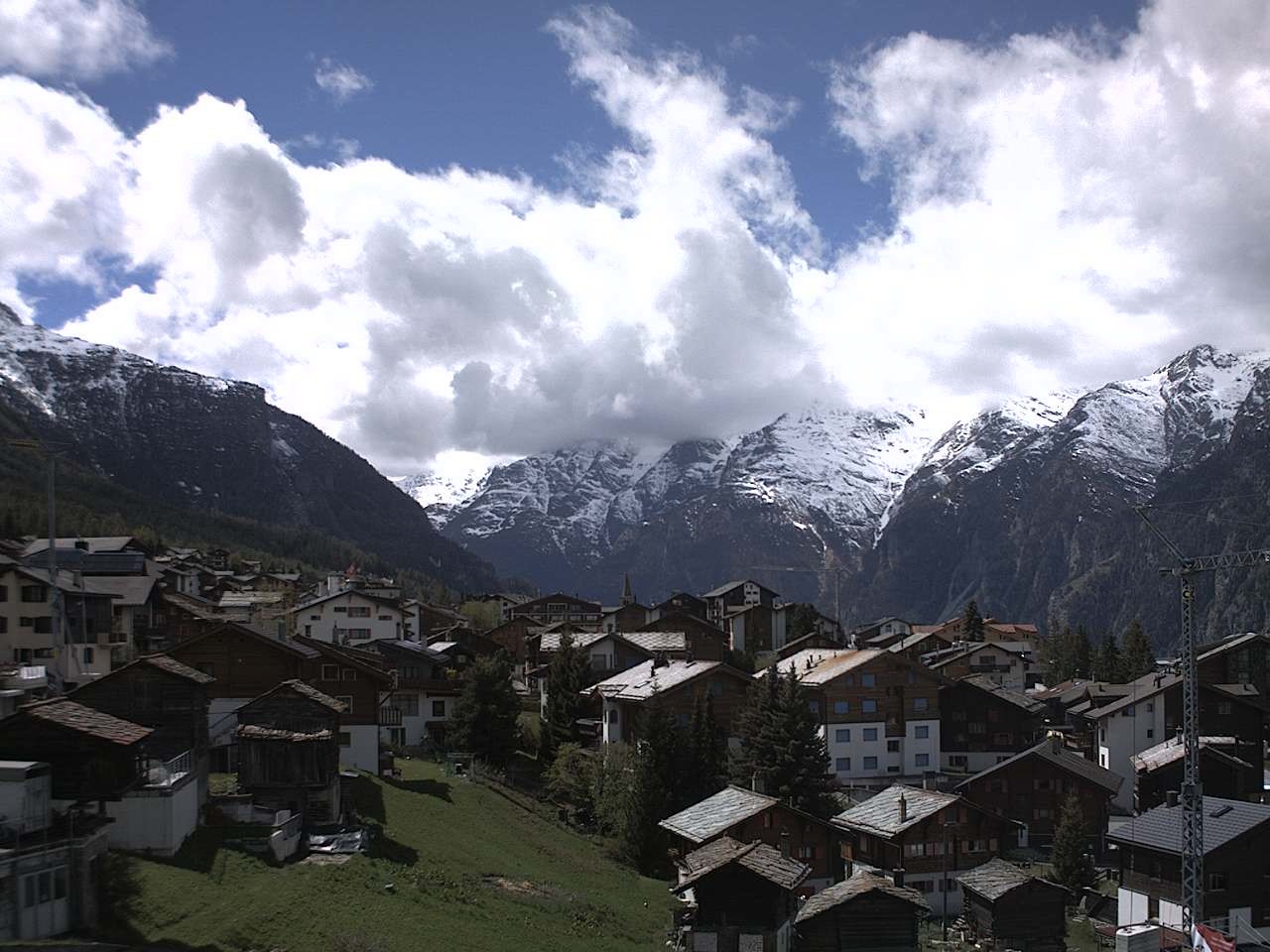 Archiv Foto Webcam Grächen: Ferienwohnungen Soldanella