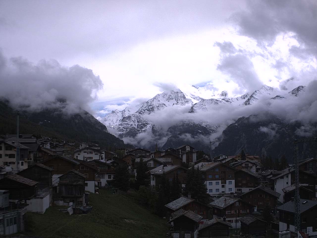 Archiv Foto Webcam Grächen: Ferienwohnungen Soldanella