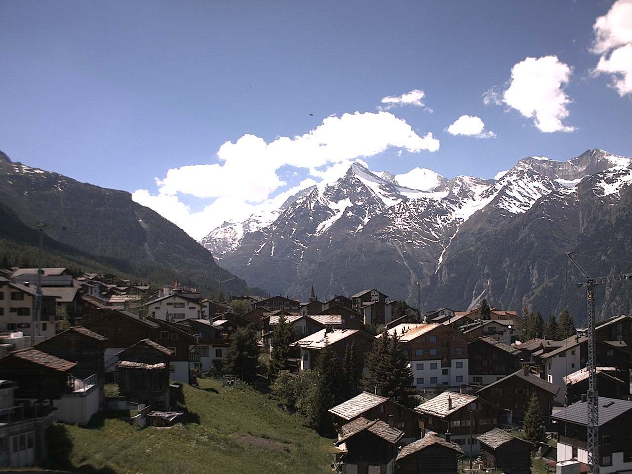 Archiv Foto Webcam Grächen: Ferienwohnungen Soldanella