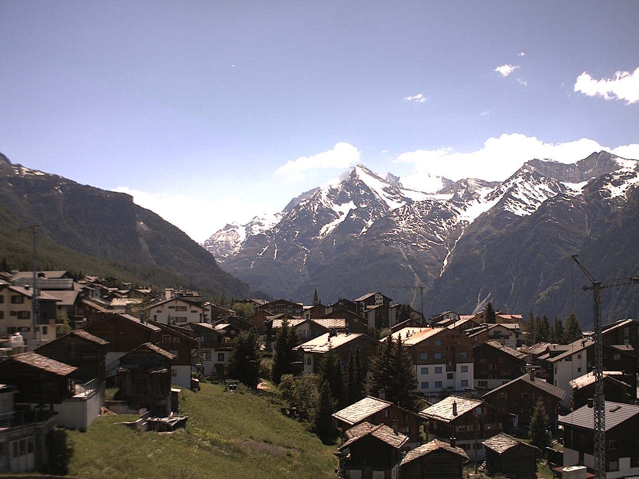 Archiv Foto Webcam Grächen: Ferienwohnungen Soldanella