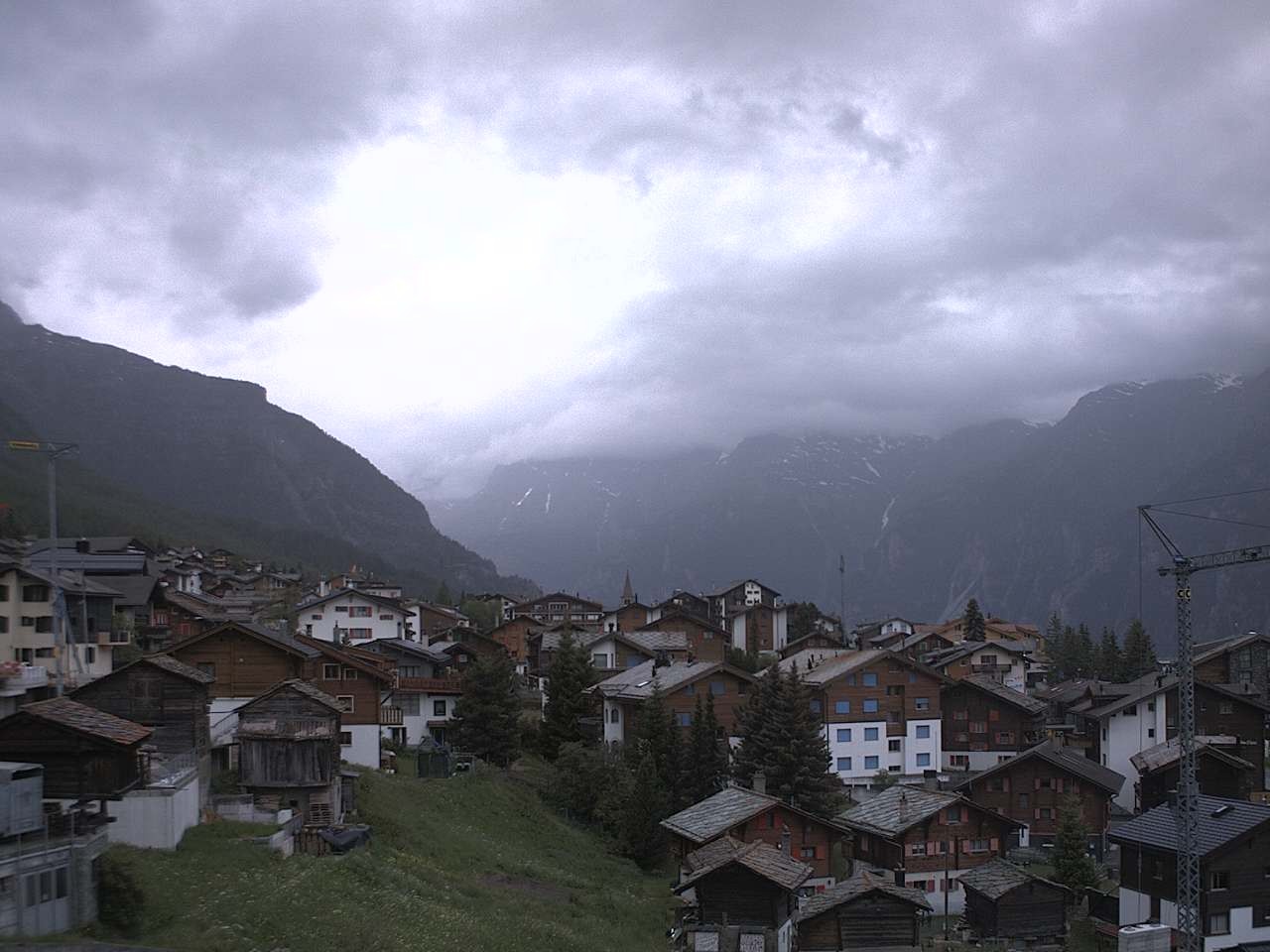 Archived image Webcam Grächen - Chalet Soldanella