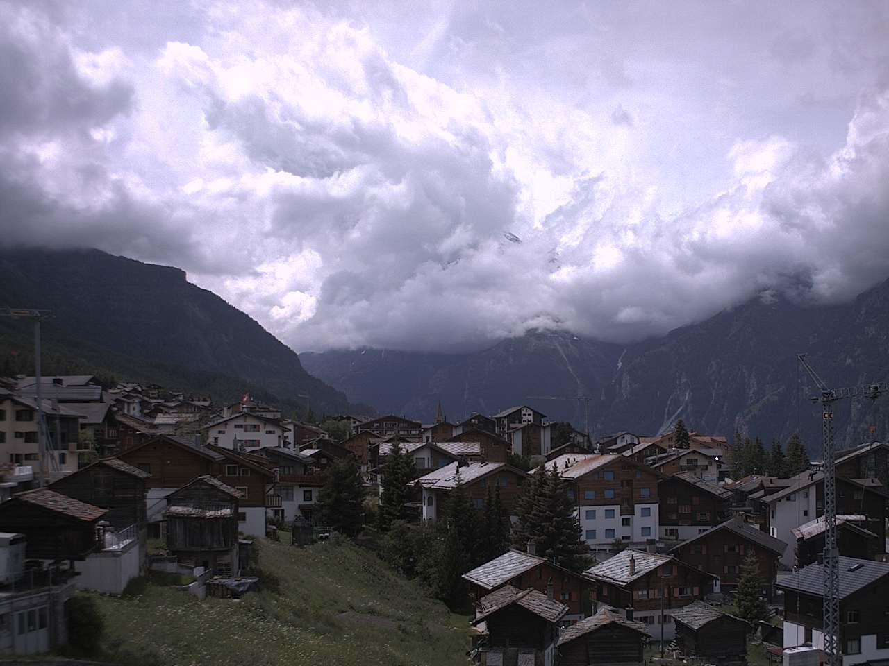 Archiv Foto Webcam Grächen: Ferienwohnungen Soldanella