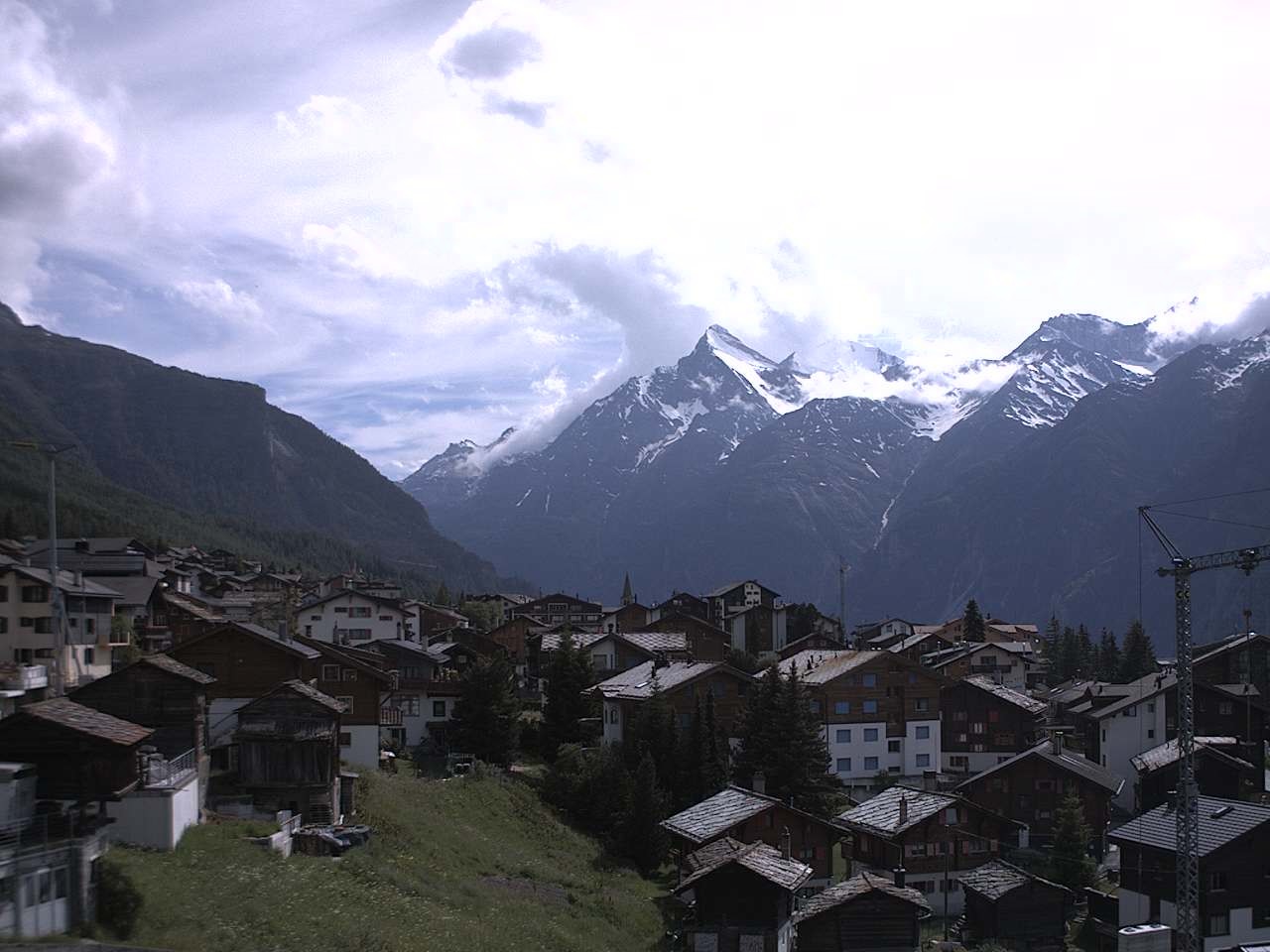 Archiv Foto Webcam Grächen: Ferienwohnungen Soldanella