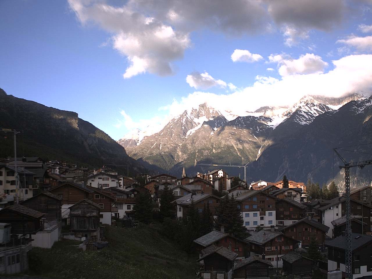 Archiv Foto Webcam Grächen: Ferienwohnungen Soldanella