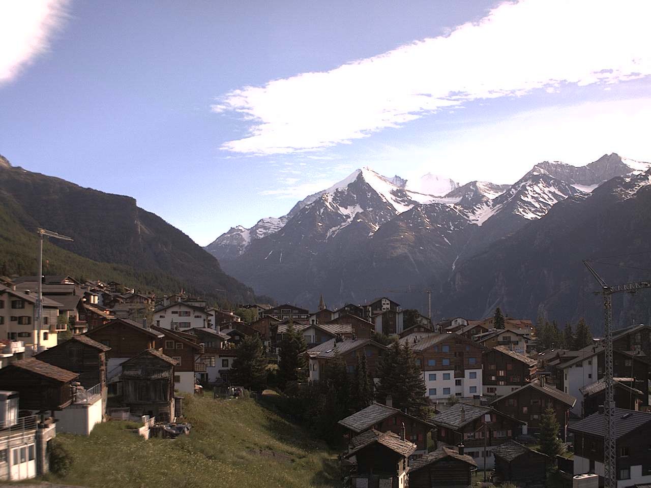 Archiv Foto Webcam Grächen: Ferienwohnungen Soldanella