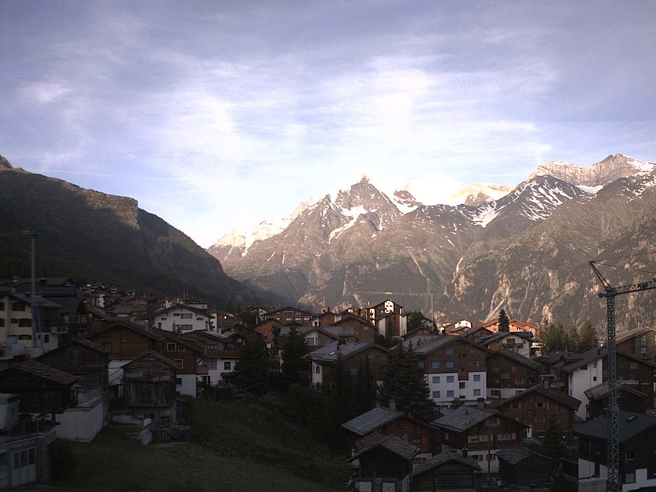 Archiv Foto Webcam Grächen: Ferienwohnungen Soldanella