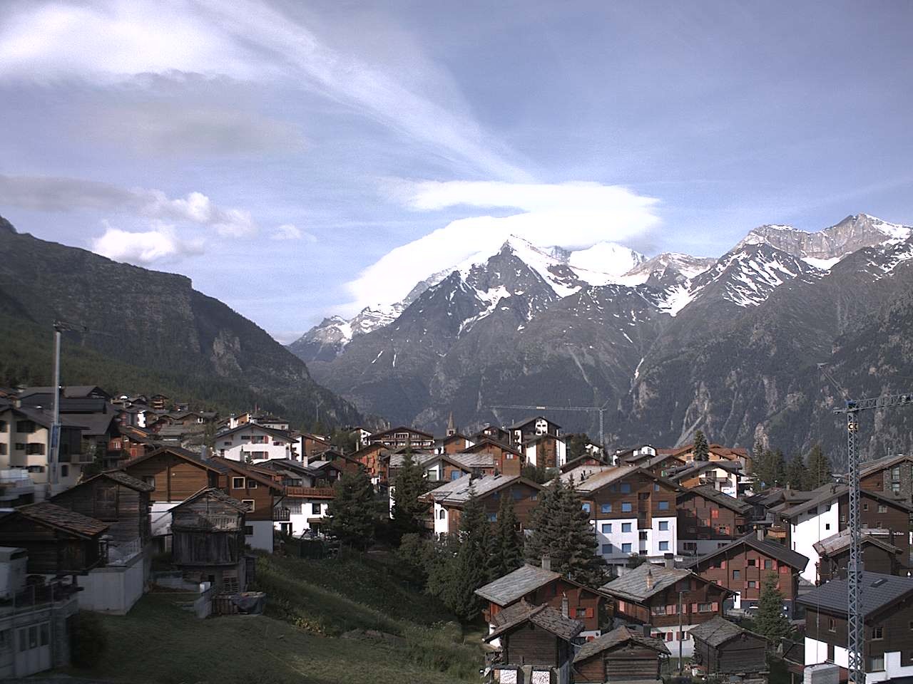 Archiv Foto Webcam Grächen: Ferienwohnungen Soldanella