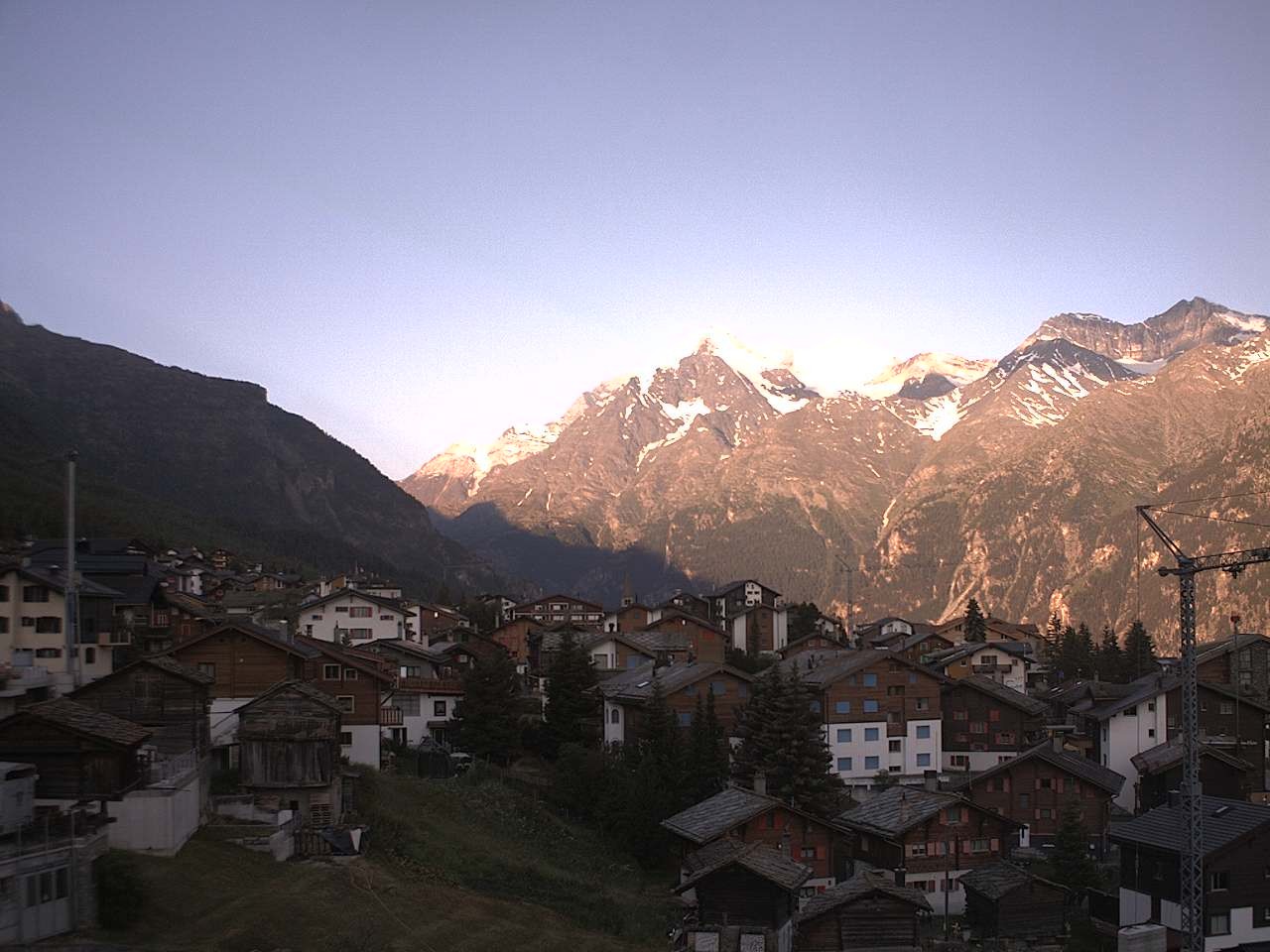 Archived image Webcam Grächen - Chalet Soldanella