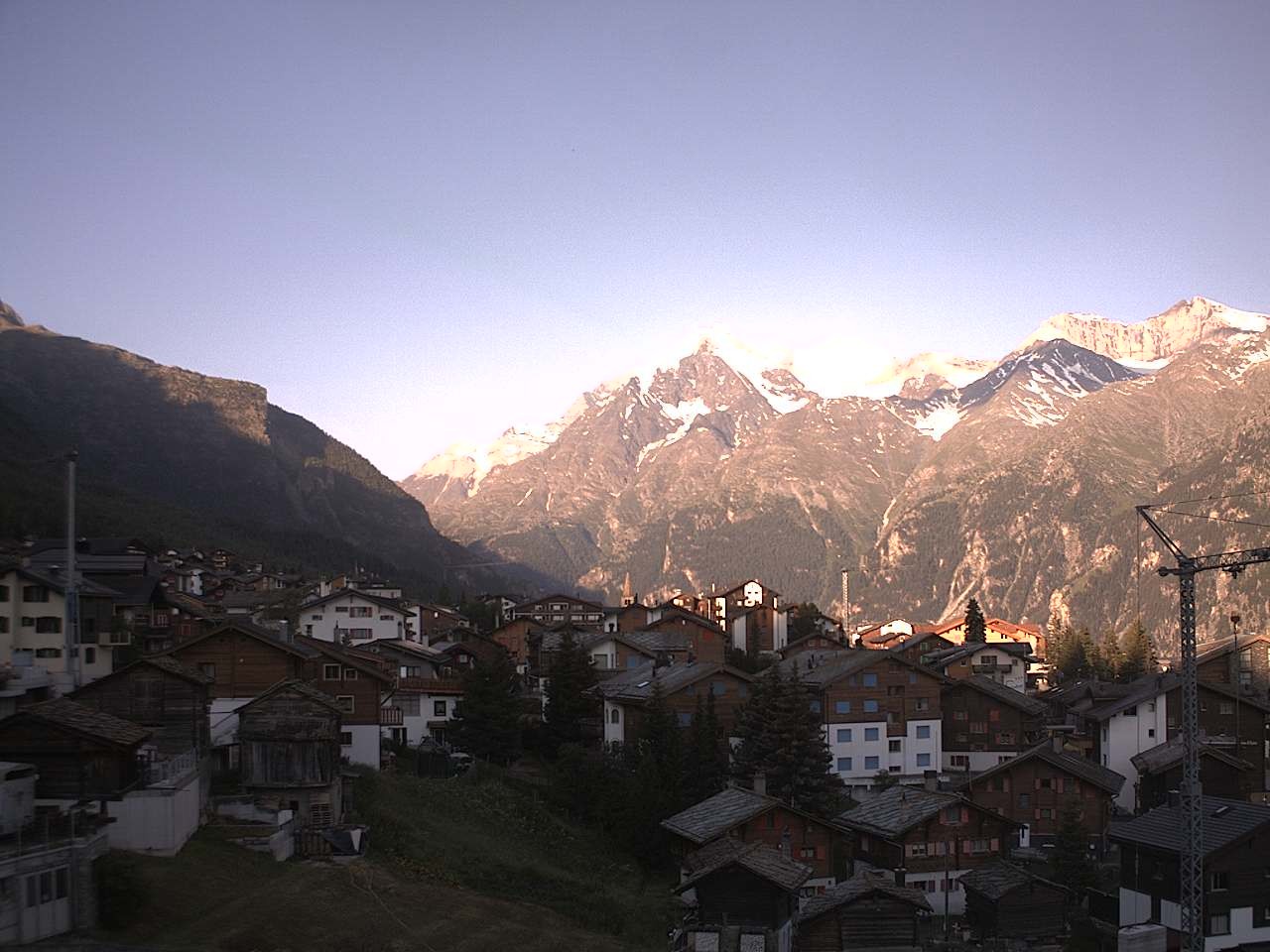 Archived image Webcam Grächen - Chalet Soldanella