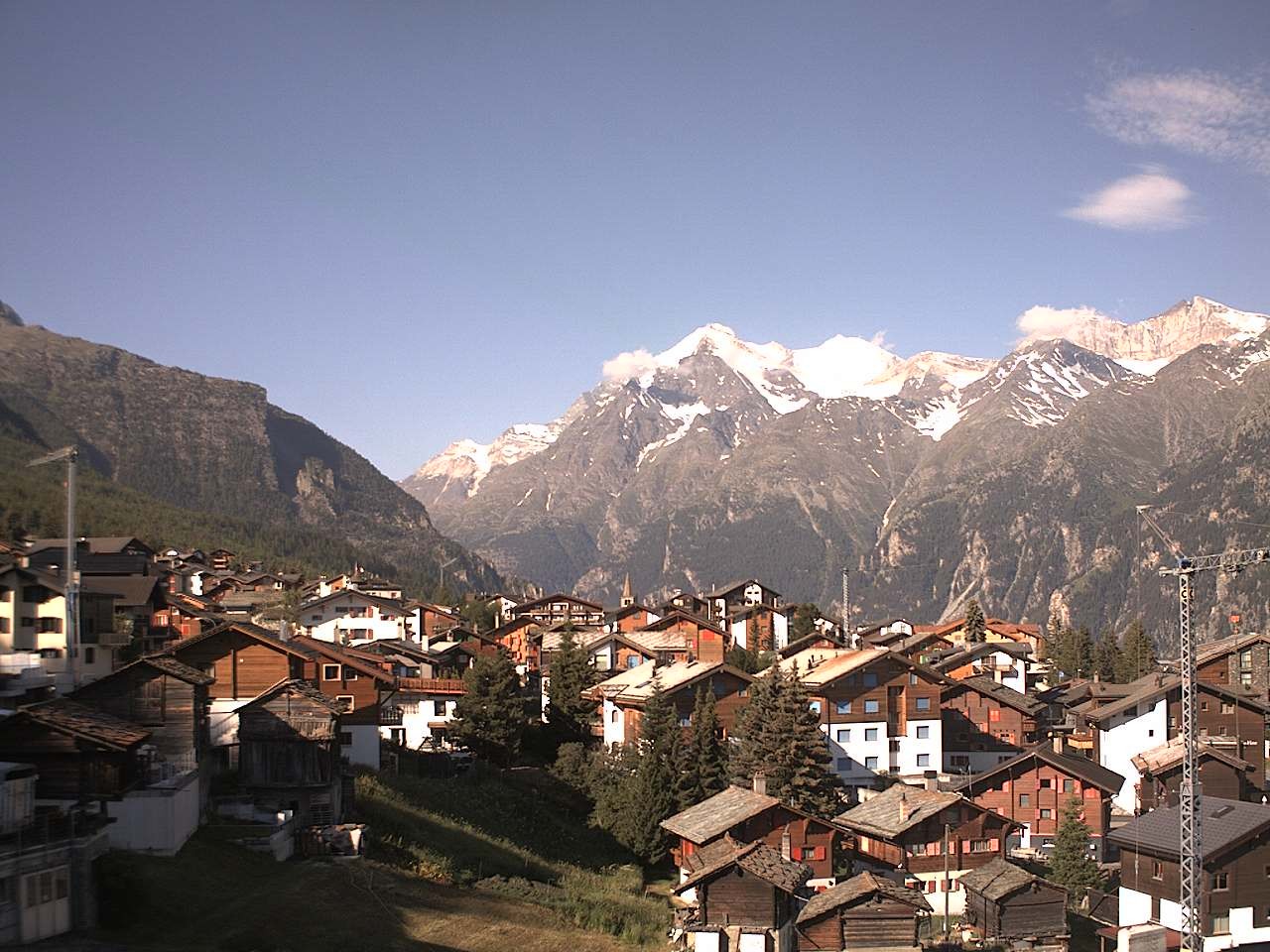 Archived image Webcam Grächen - Chalet Soldanella