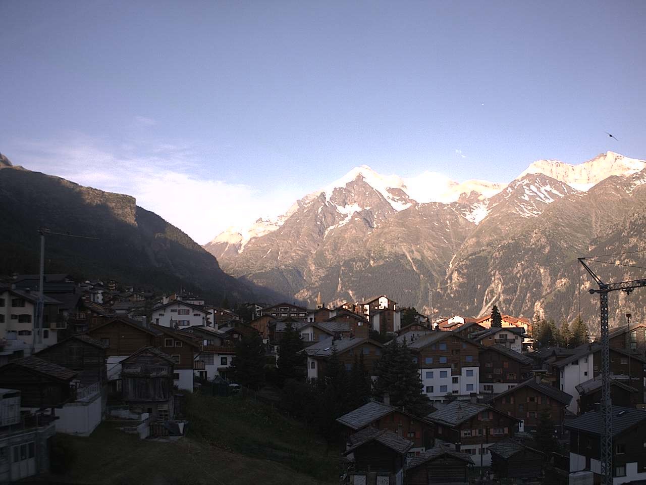 Archiv Foto Webcam Grächen: Ferienwohnungen Soldanella