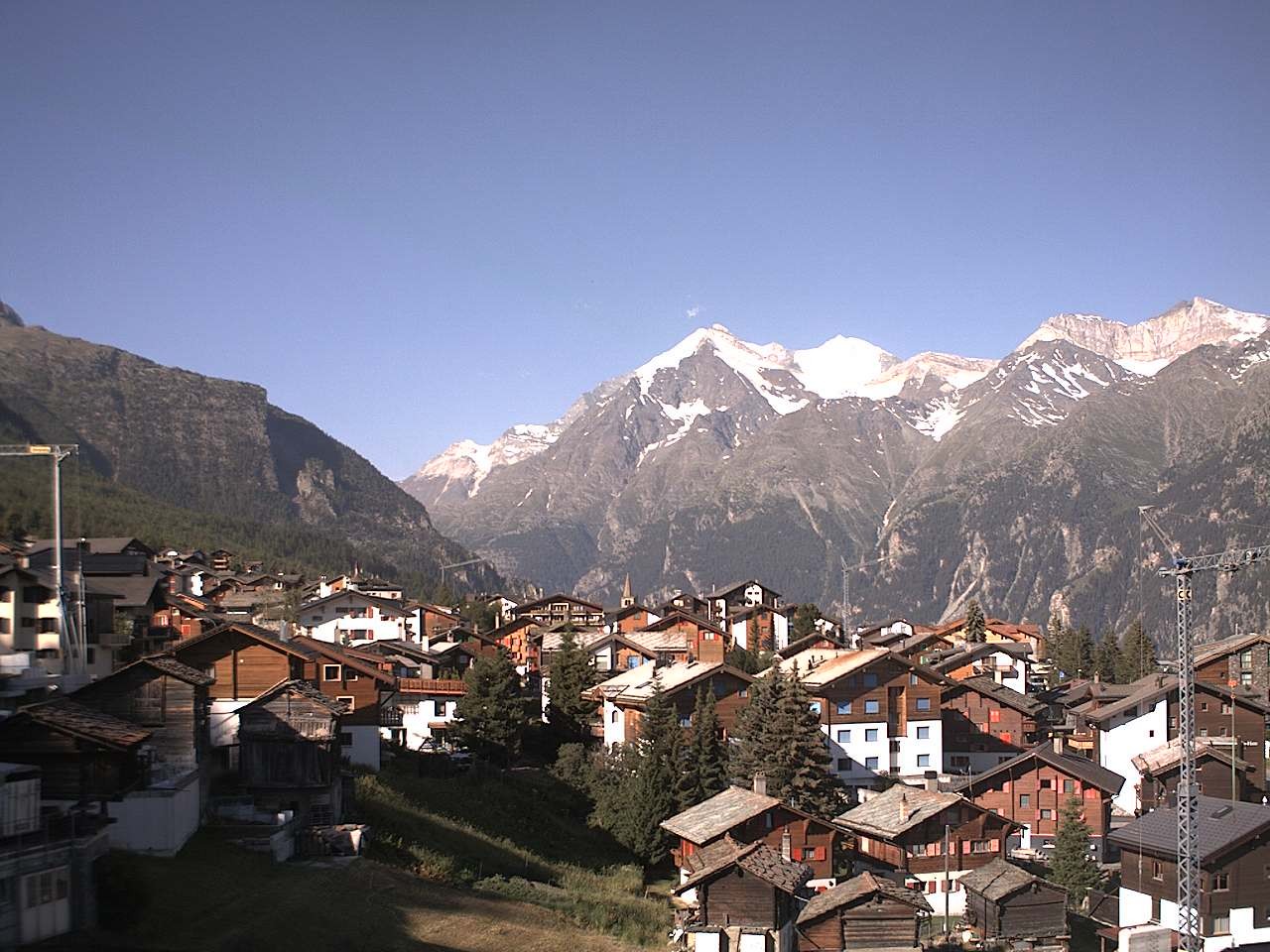 Archiv Foto Webcam Grächen: Ferienwohnungen Soldanella