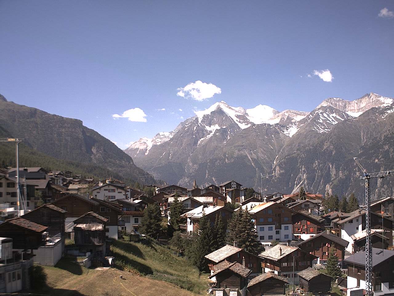 Archiv Foto Webcam Grächen: Ferienwohnungen Soldanella