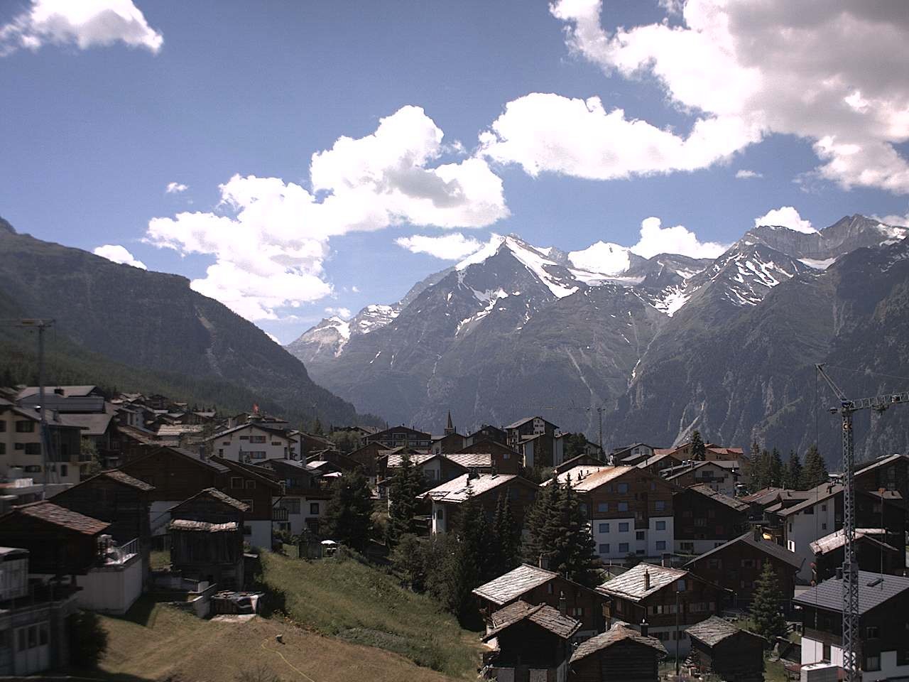 Archiv Foto Webcam Grächen: Ferienwohnungen Soldanella