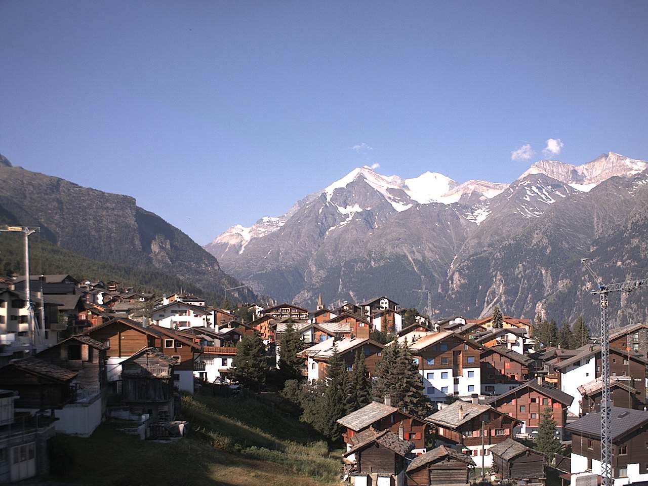 Archived image Webcam Grächen - Chalet Soldanella