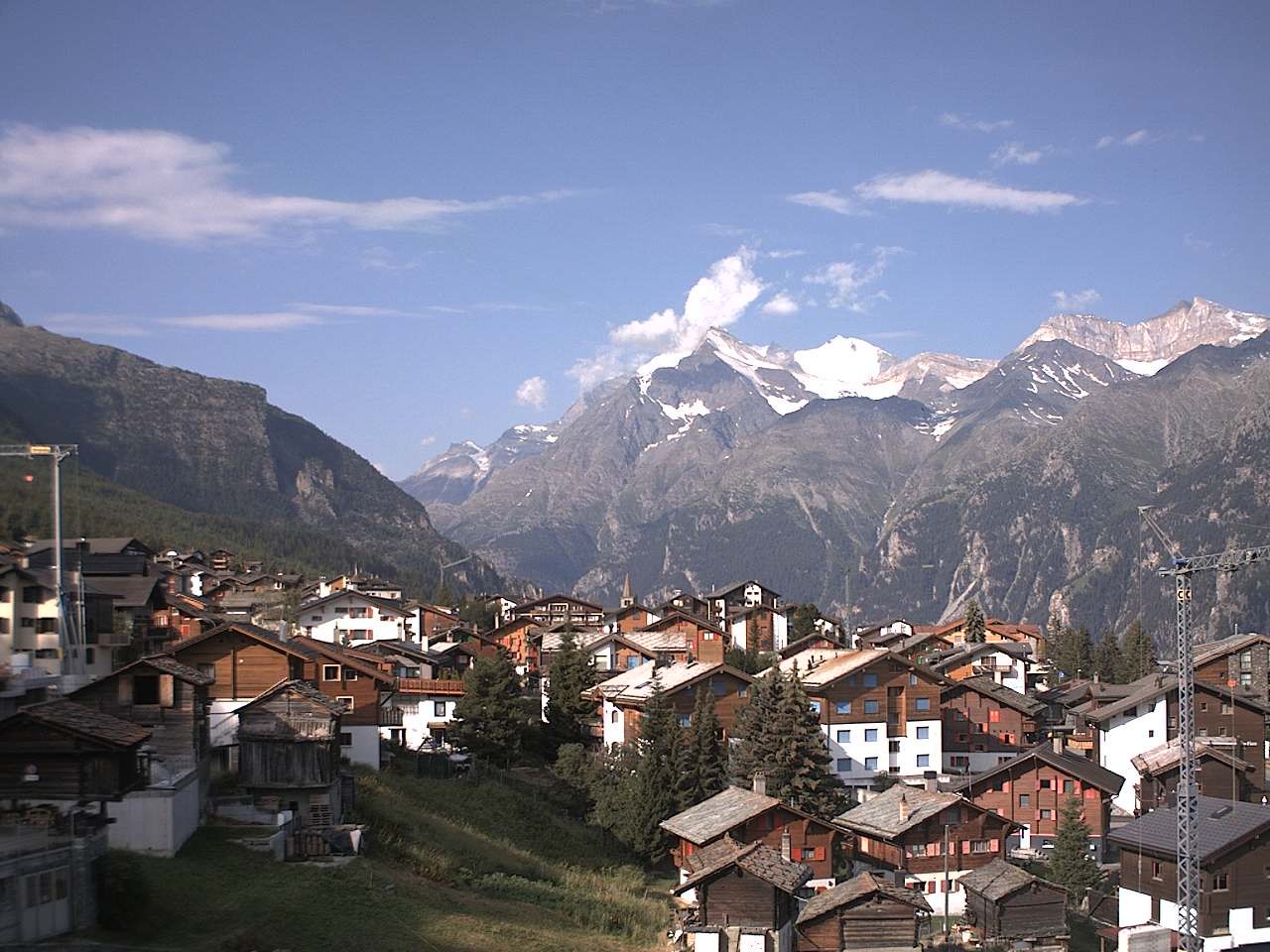 Archived image Webcam Grächen - Chalet Soldanella
