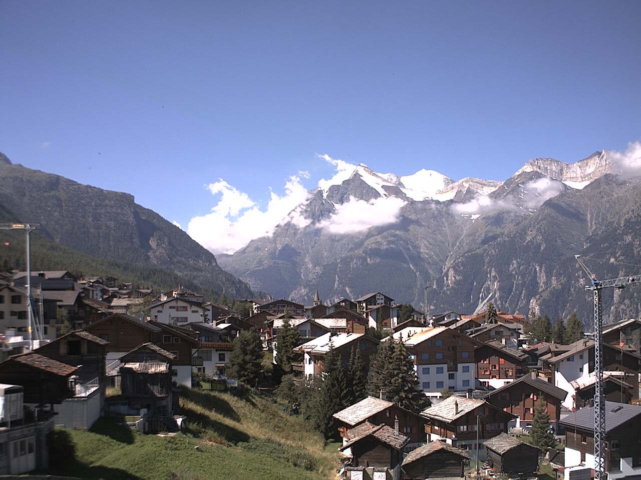 Archiv Foto Webcam Grächen: Ferienwohnungen Soldanella