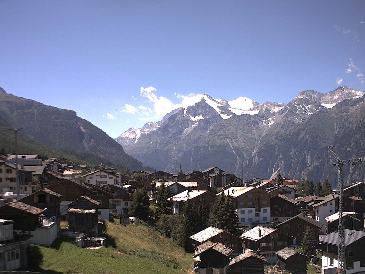 Archiv Foto Webcam Grächen: Ferienwohnungen Soldanella