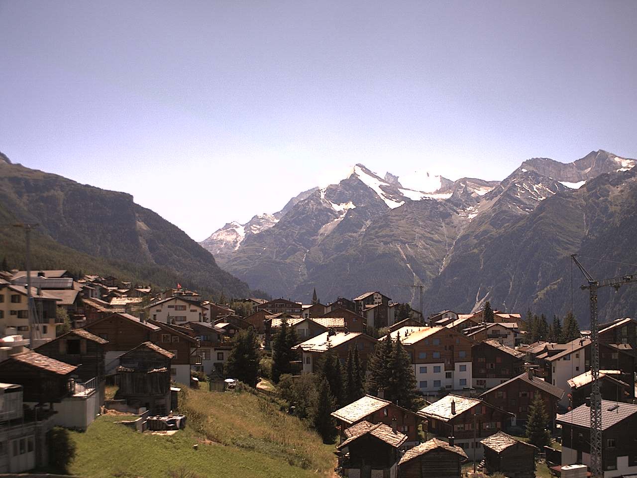 Archiv Foto Webcam Grächen: Ferienwohnungen Soldanella