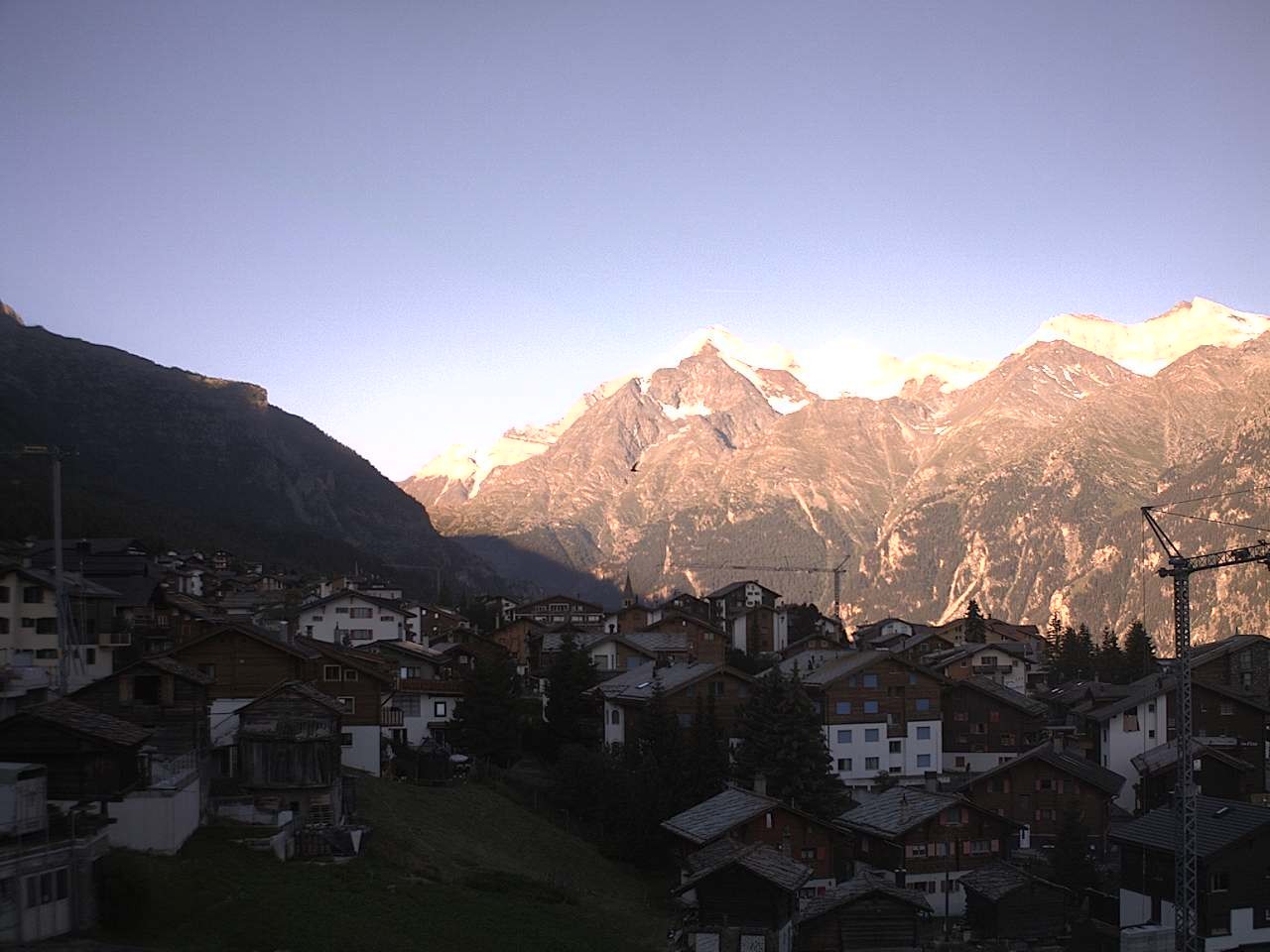 Archiv Foto Webcam Grächen: Ferienwohnungen Soldanella