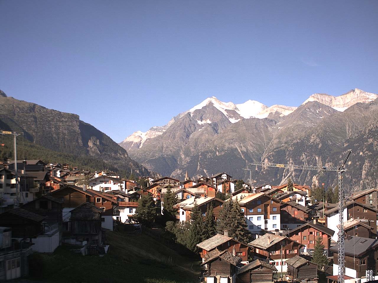 Archived image Webcam Grächen - Chalet Soldanella