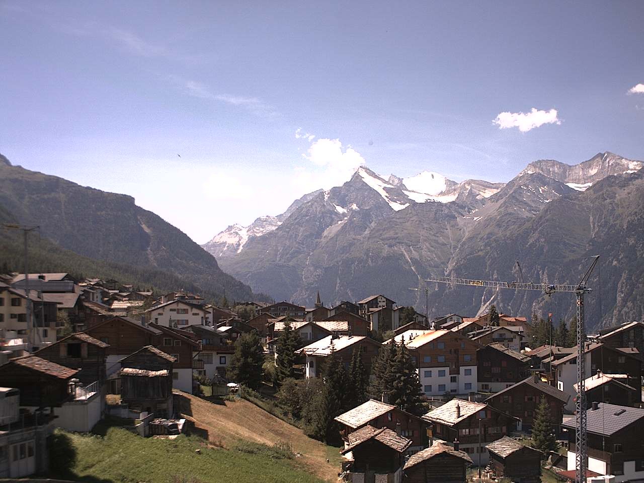 Archived image Webcam Grächen - Chalet Soldanella