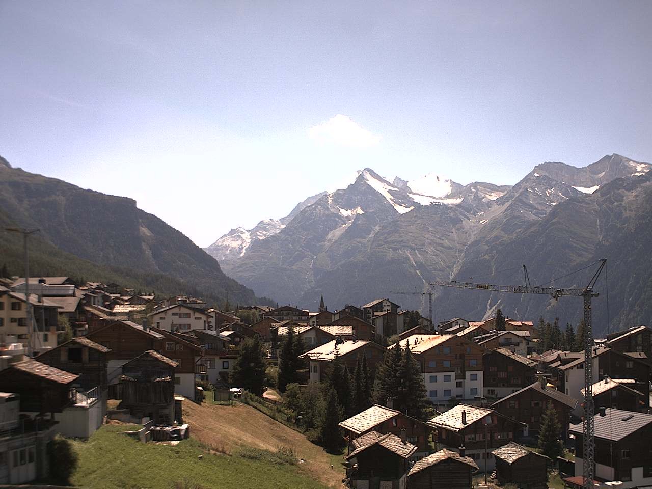 Archived image Webcam Grächen - Chalet Soldanella