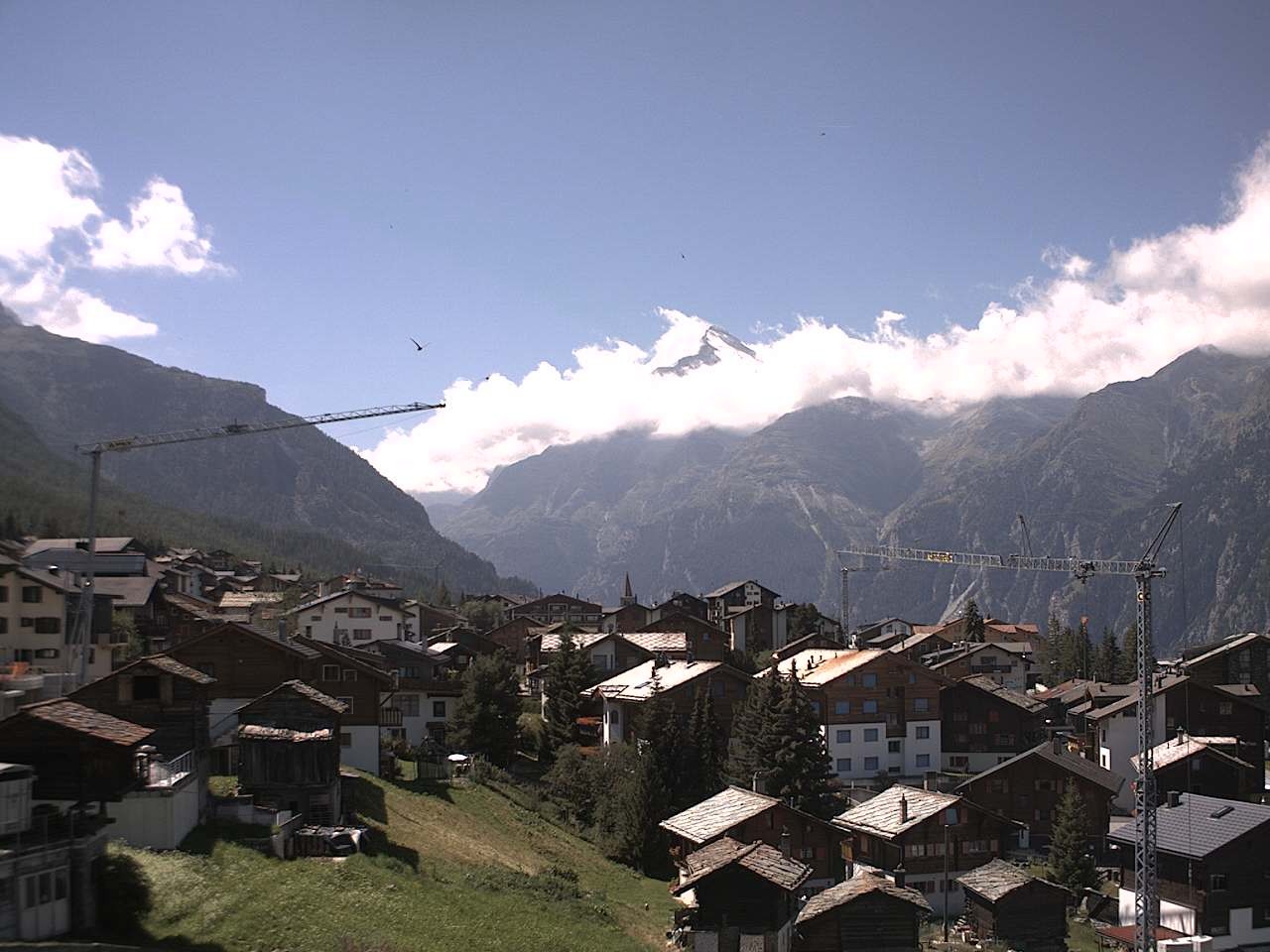 Archiv Foto Webcam Grächen: Ferienwohnungen Soldanella