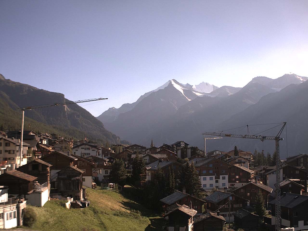 Archiv Foto Webcam Grächen: Ferienwohnungen Soldanella