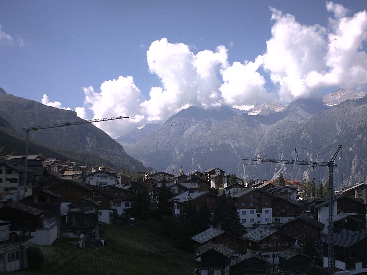 Archiv Foto Webcam Grächen: Ferienwohnungen Soldanella