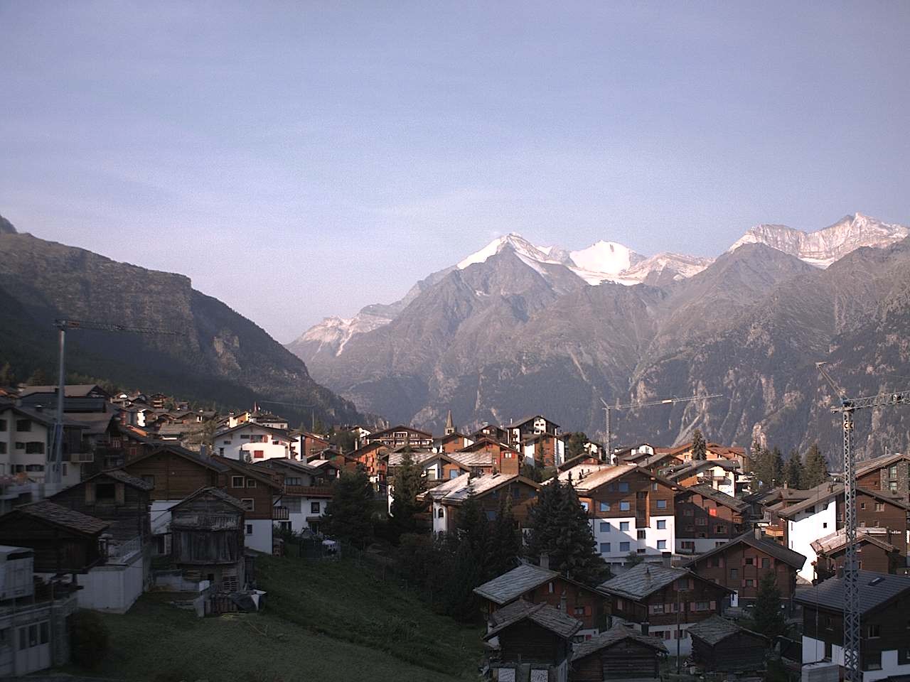 Archiv Foto Webcam Grächen: Ferienwohnungen Soldanella