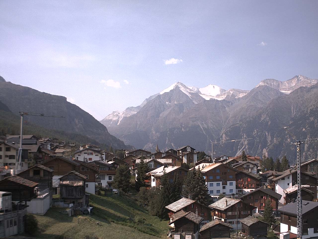 Archiv Foto Webcam Grächen: Ferienwohnungen Soldanella