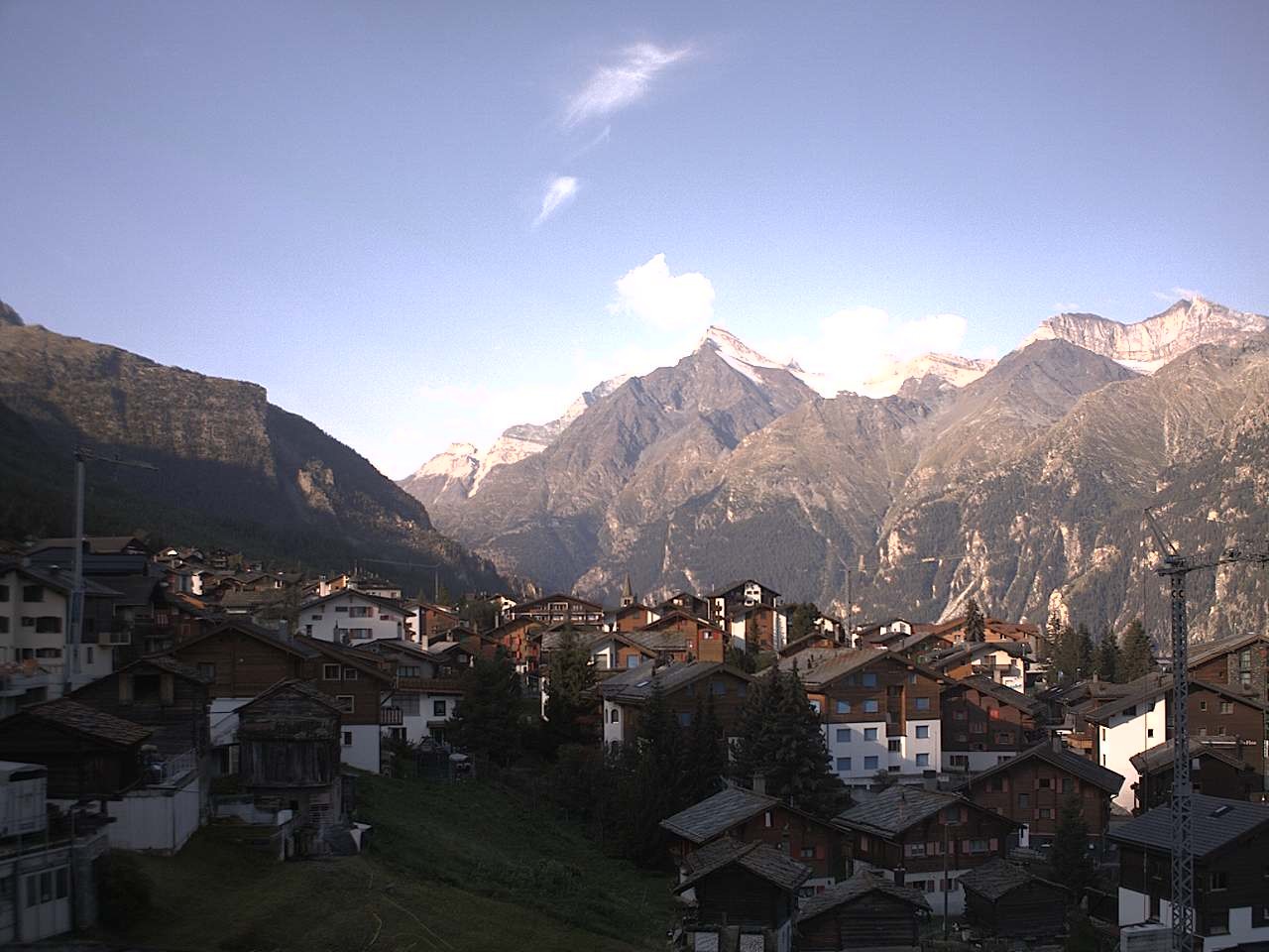 Archiv Foto Webcam Grächen: Ferienwohnungen Soldanella