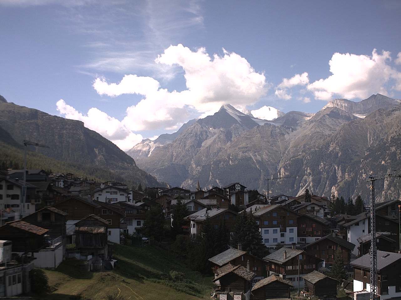 Archiv Foto Webcam Grächen: Ferienwohnungen Soldanella
