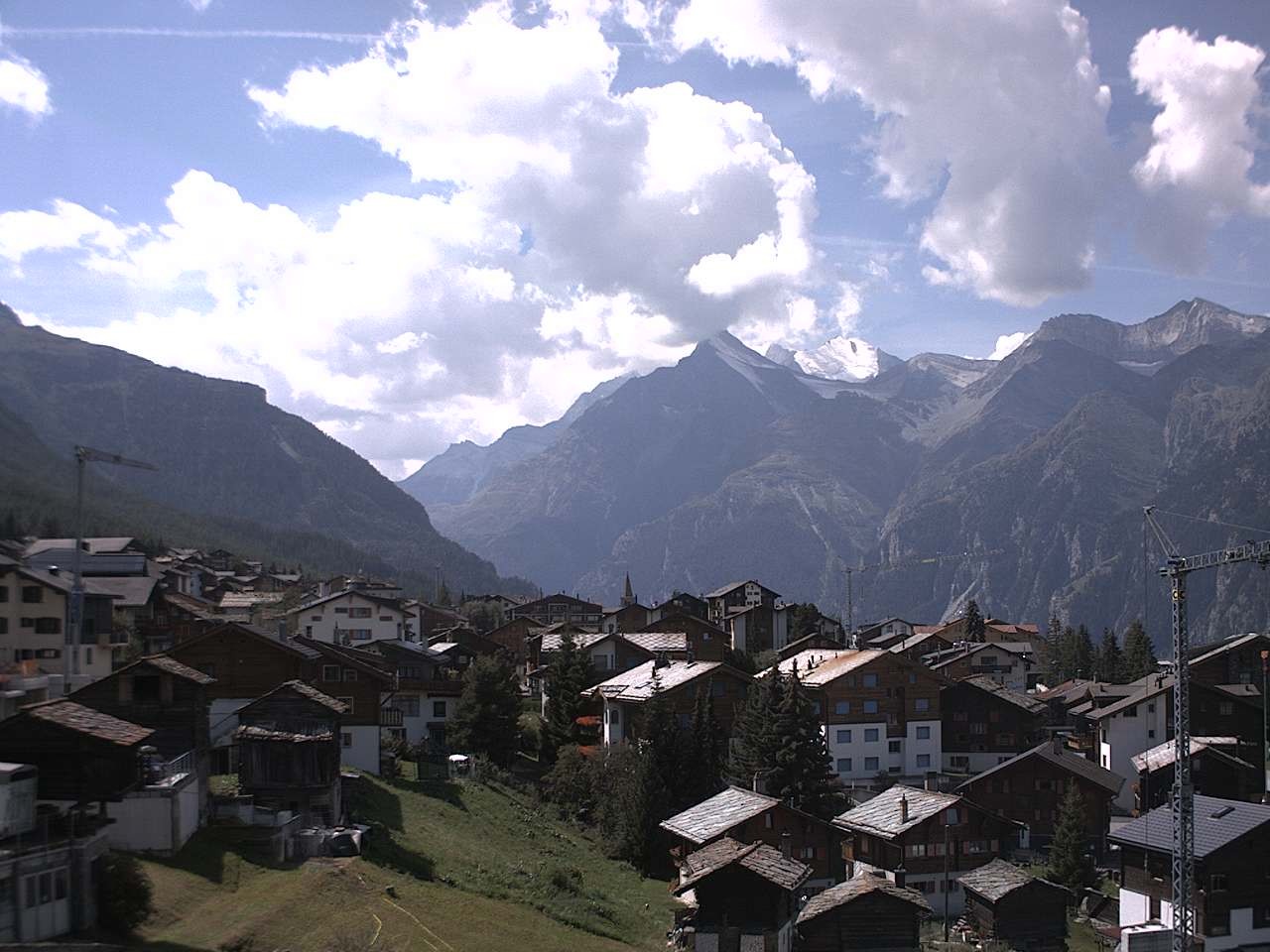 Archiv Foto Webcam Grächen: Ferienwohnungen Soldanella