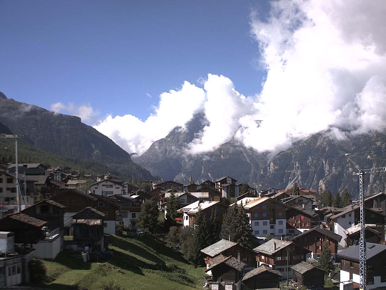 Archived image Webcam Grächen - Chalet Soldanella