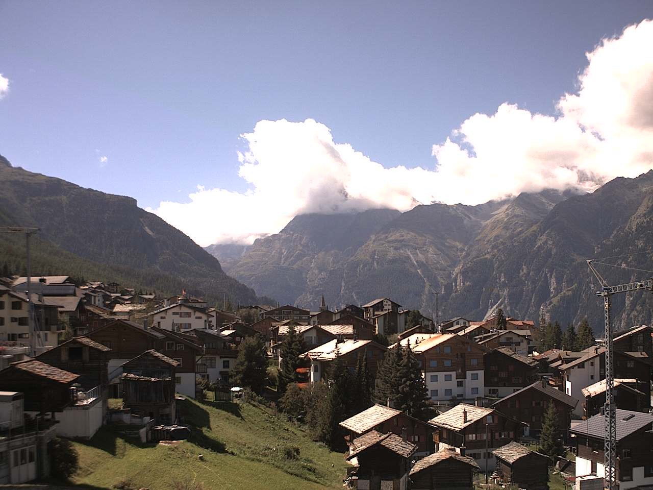 Archived image Webcam Grächen - Chalet Soldanella