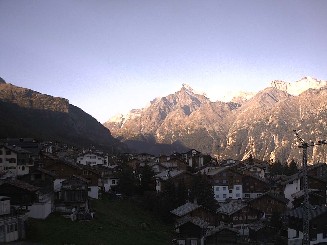 Archiv Foto Webcam Grächen: Ferienwohnungen Soldanella