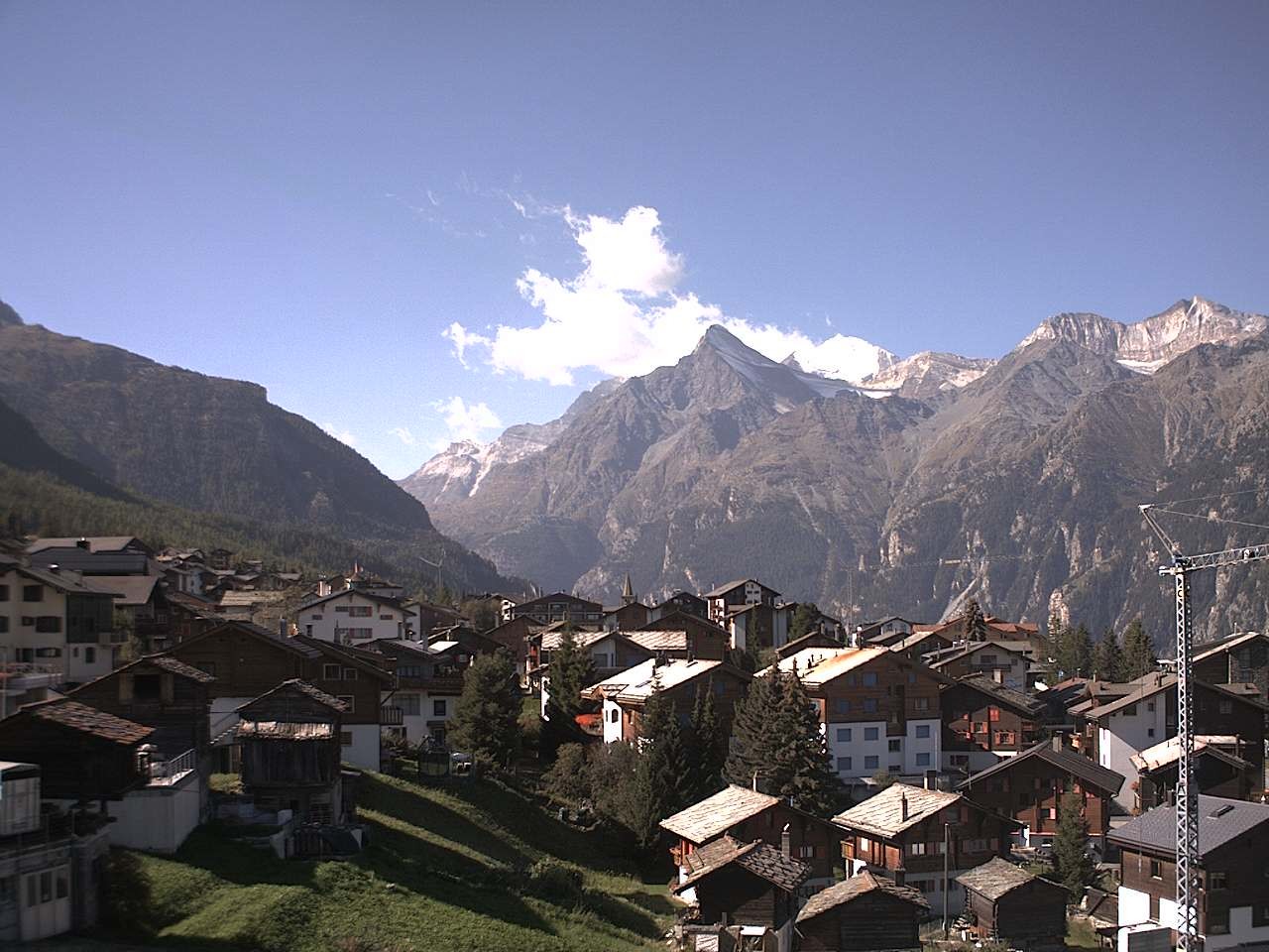 Archiv Foto Webcam Grächen: Ferienwohnungen Soldanella