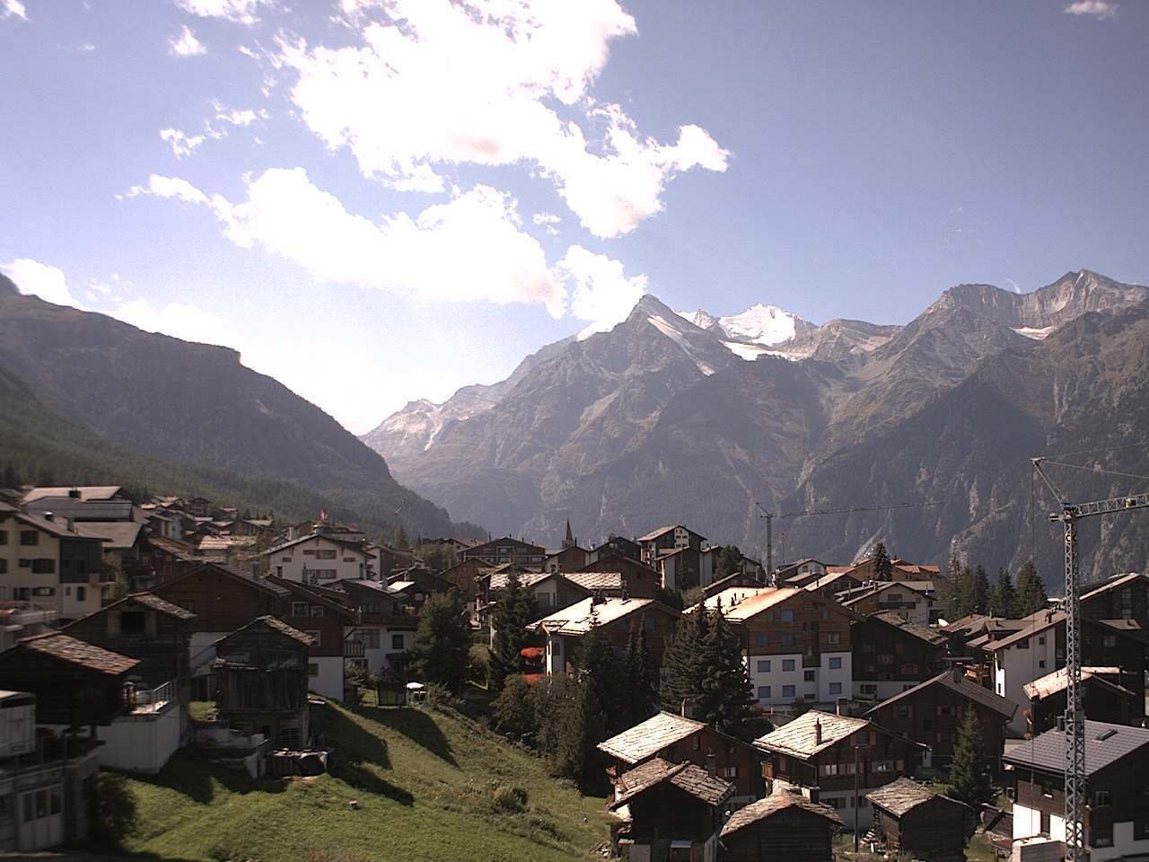 Archiv Foto Webcam Grächen: Ferienwohnungen Soldanella