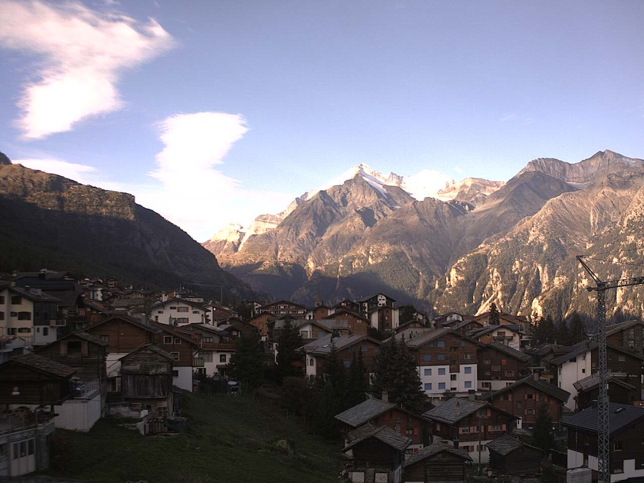 Archiv Foto Webcam Grächen: Ferienwohnungen Soldanella