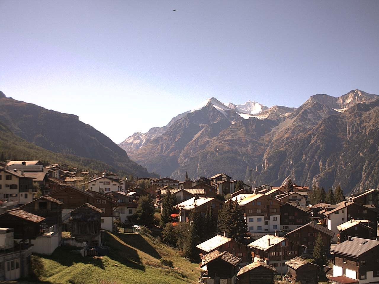 Archiv Foto Webcam Grächen: Ferienwohnungen Soldanella
