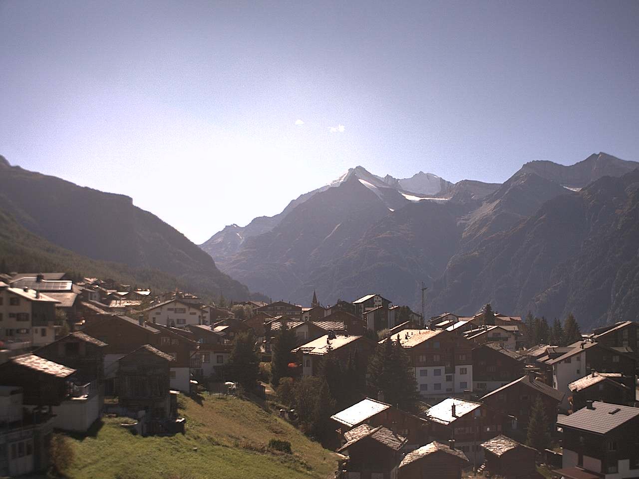 Archiv Foto Webcam Grächen: Ferienwohnungen Soldanella