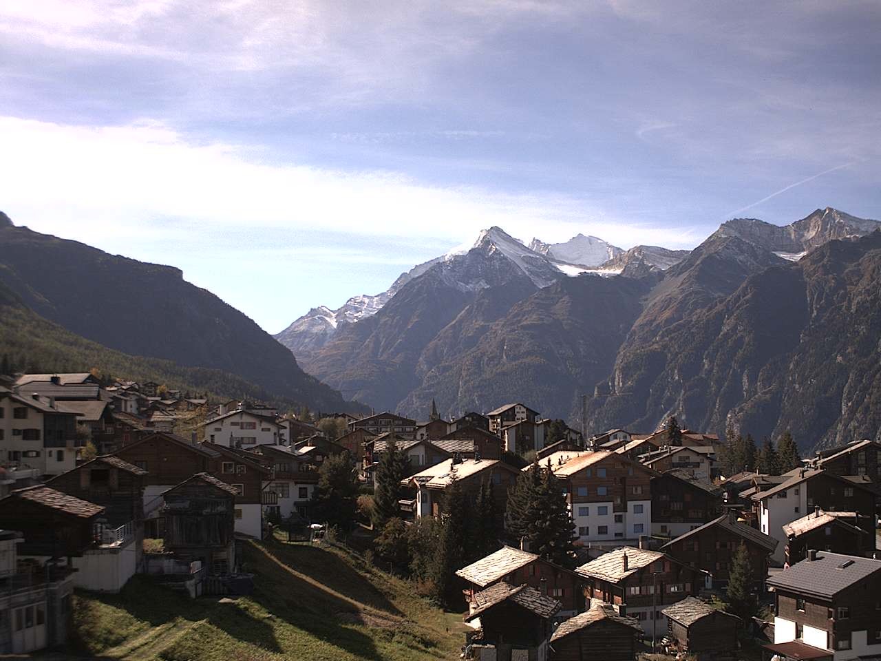 Archiv Foto Webcam Grächen: Ferienwohnungen Soldanella