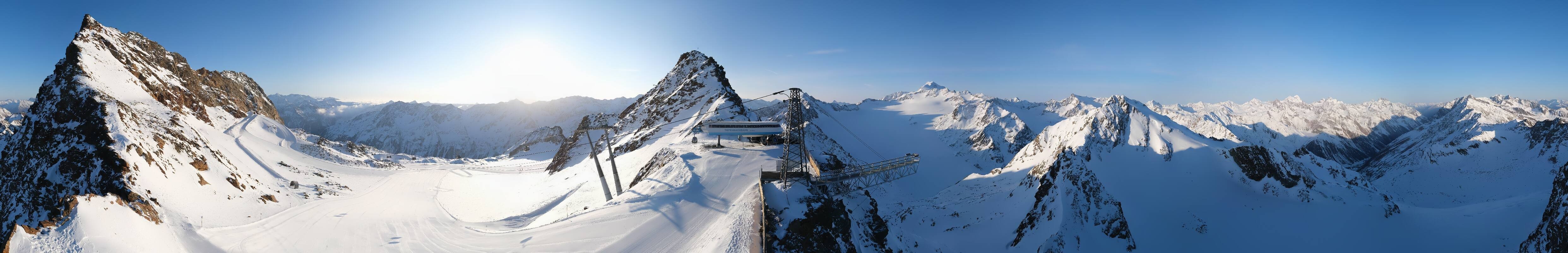 Archived image Webcam Sölden - Tiefenbach Glacier View Top Station